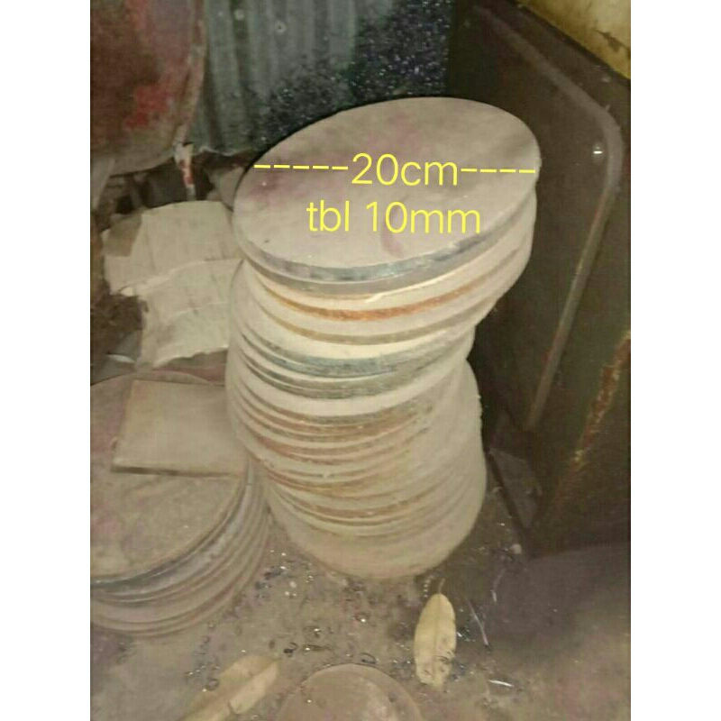 plat besi bulat diameter 20cm tebal 1cm