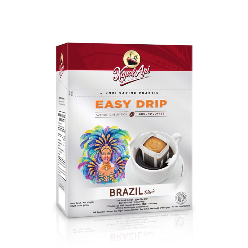 

Kapal Api Easy Drip Brazil - Kopi Drip Brazil (5x10gr)