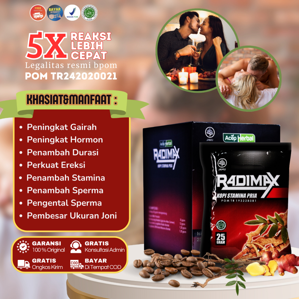 

RADIMAX Kopi Herbal Dari Goat Milk Powder Ekstrak Pasak Bumi - Kopi Radimax Original (Privasi Aman)