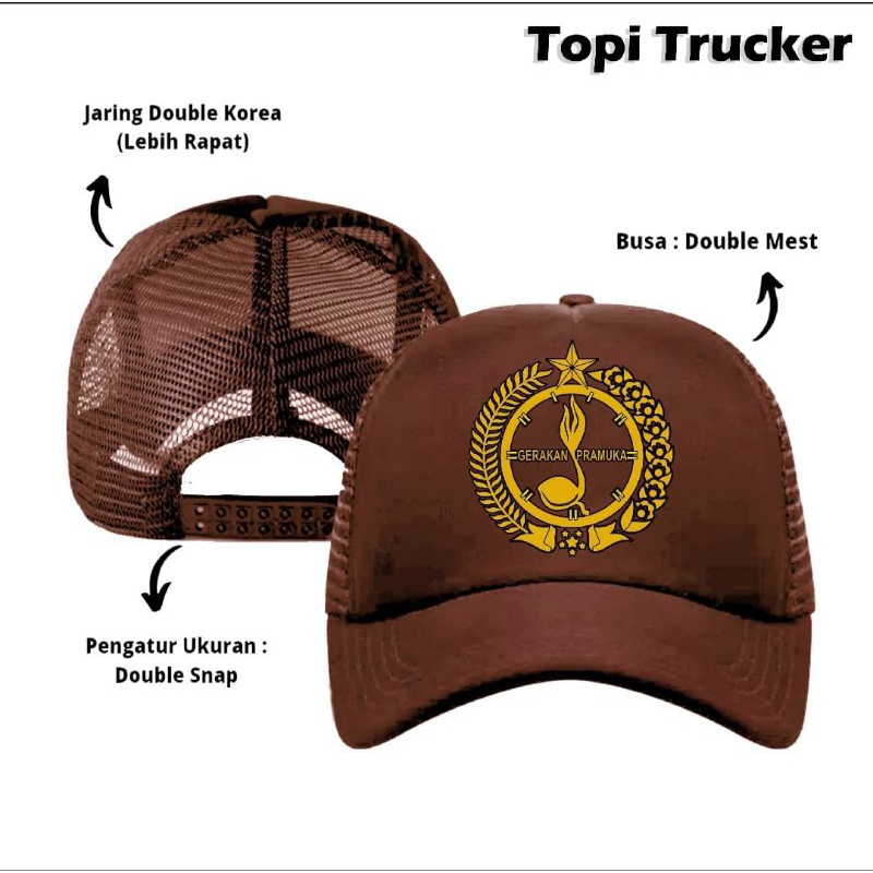 TOPI JARING TRUCKER PRAMUKA