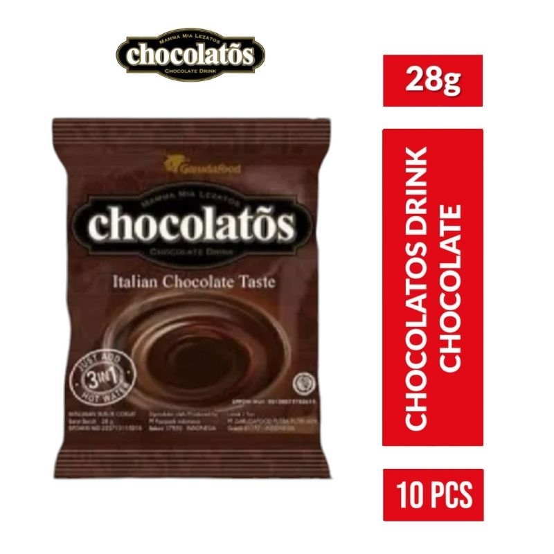 

CHOCOLATOS Drink Chocolate 10x28gr / Chocolatos Drink Cokelat Renceng 10 pcs