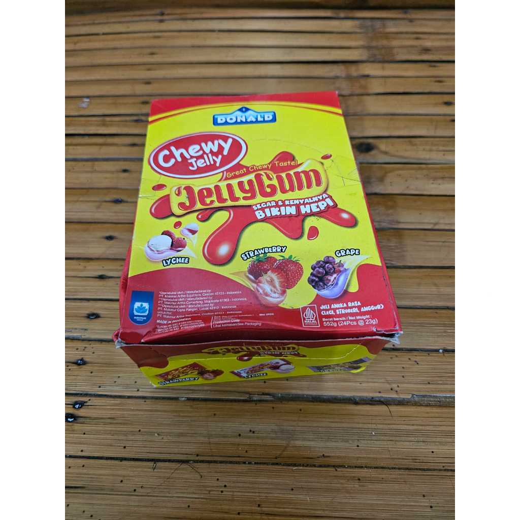 

Jelly Gum Donald Chewy Jelly 1 Kotak isi 24 pcs