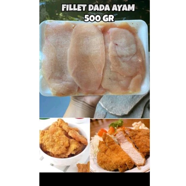 

Filet Dada ayam 500gram/ayam slice/ayam fillet/ayam steak