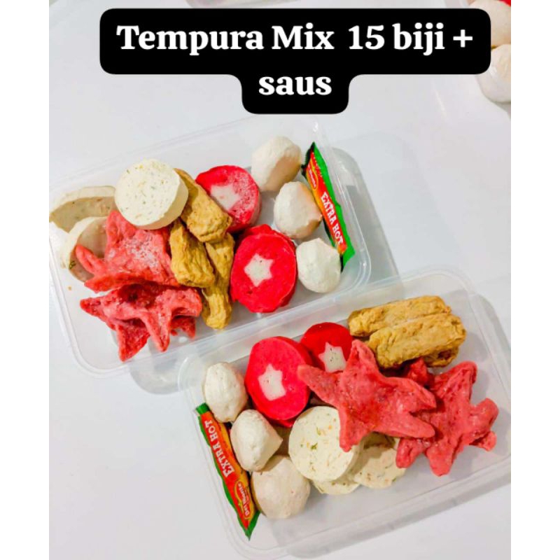 

Paket tempura mix isi 15 biji free caos