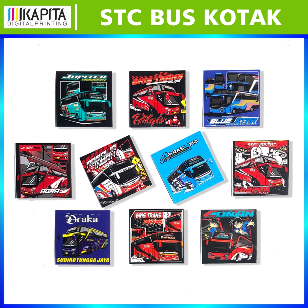 Stiker / Tempelan Bus Murah isi 10 Stiker bus kids panda jb stiker bis telolet