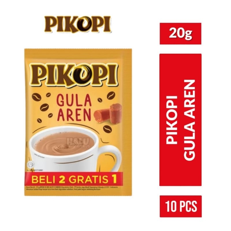 

PIKOPI Gula Aren 10x20gr / Pikopi Kopi Gula Aren Renceng 10 pcs