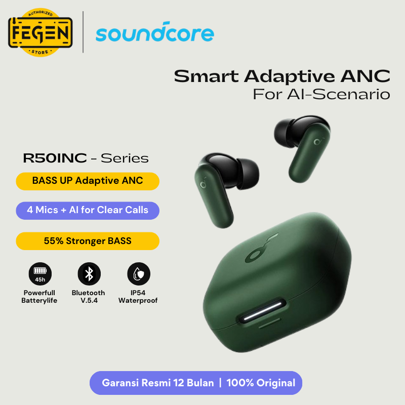 (NEW LAUNCH) Soundcore Anker R50iNC Earbuds Bluetooth 5.4 TWS With AI ANC 4 Mics IP54 Low Latency