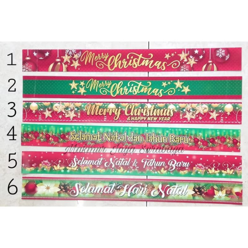 

(1 lembar) Pita Parcel Natal/Hiasan Natal/Kertas Bingkisan Natal/Ucapan Natal/Parcel Natal/Hadiah Natal/Pita Toples/Pita Kado Natal