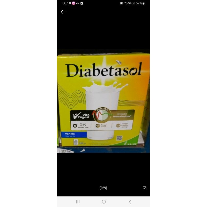 

Diabetasol susu vanila 950gram