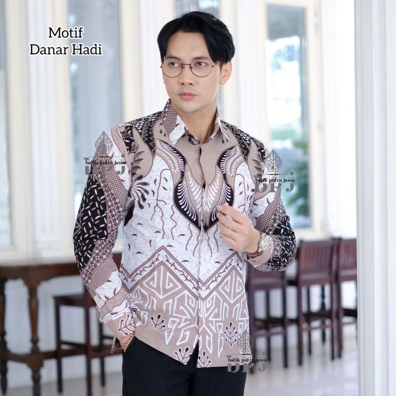 Kemeja Batik Pria Slimfit Lengan Panjang Hem Cowok Premium Full Furing Nyaman Motif DANAR HADI Batik