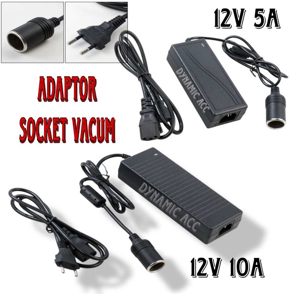 Adaptor Lighter Vacuum Cleaner Mobil 12V 10A - 5A Converter Adapter Socket Lighter Bisa Digunakan Ke