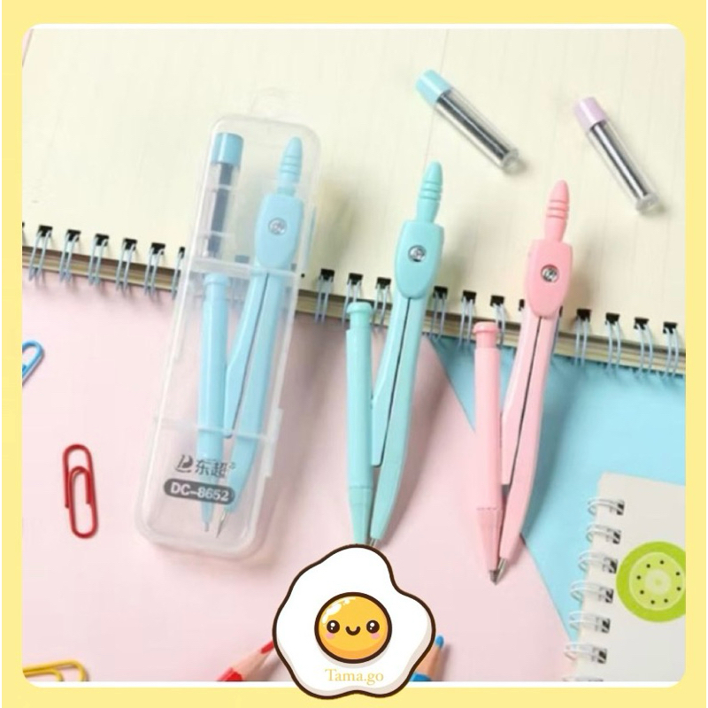 

Jangka Besi Plus Isi Pensil Warna Pastel Lucu / Jangka Warna Mekanik Sekolah / Jangka Besi Warna Alat Sekolah Anak
