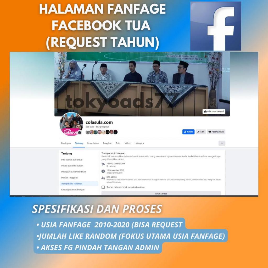 Halaman Fanspage Facebook Tua/Old 2010-2020 Terpercaya