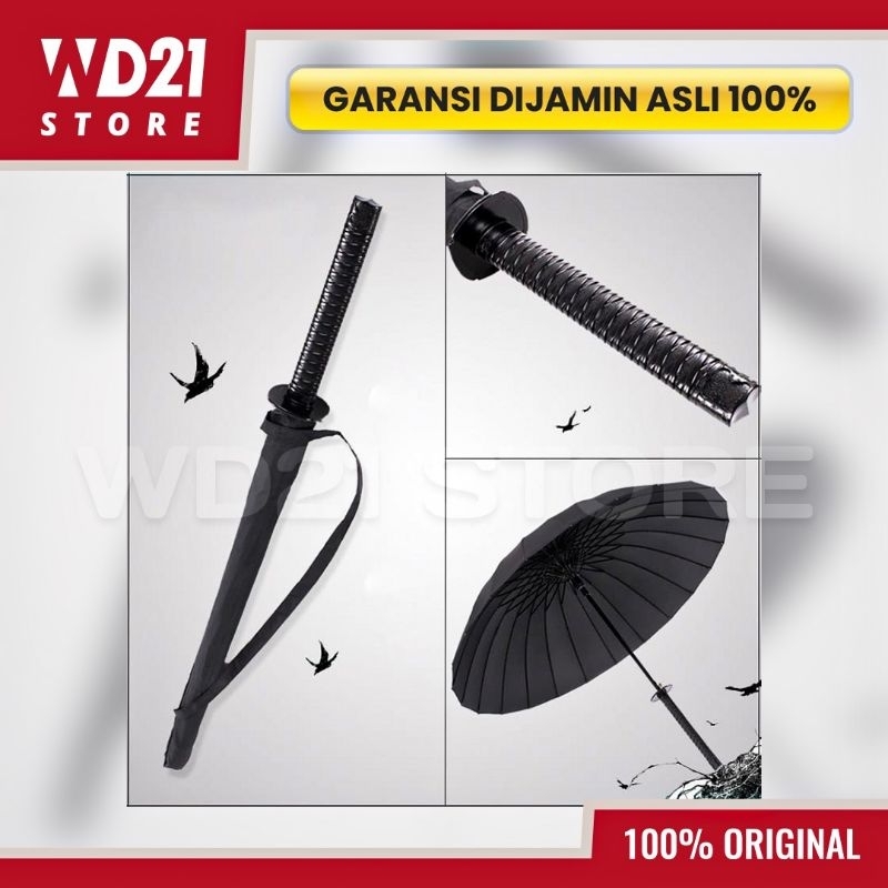[100% ORIGINAL] PAYUNG MODEL KATANA SAMURAI JEPANG 24 BONE 105 CM