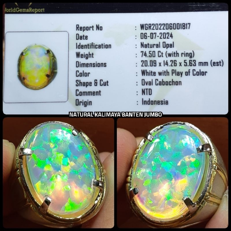 NATURAL BATU KALIMAYA OPAL JUMBO SUPER JARONG BANTEN