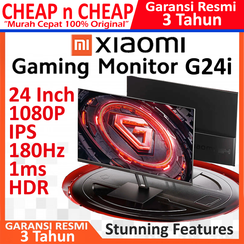 Xiaomi G24i Gaming Monitor 180Hz 1MS sRGB99% - LED Monitor Mi 24 inch 24Inch 24" 24 " ' G 24i G 24 i