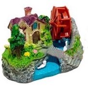 Terbaik hiasan aquarium rumah kincir mini hiasan aquarium rumah kincir kecil rumah kincir aquarium d