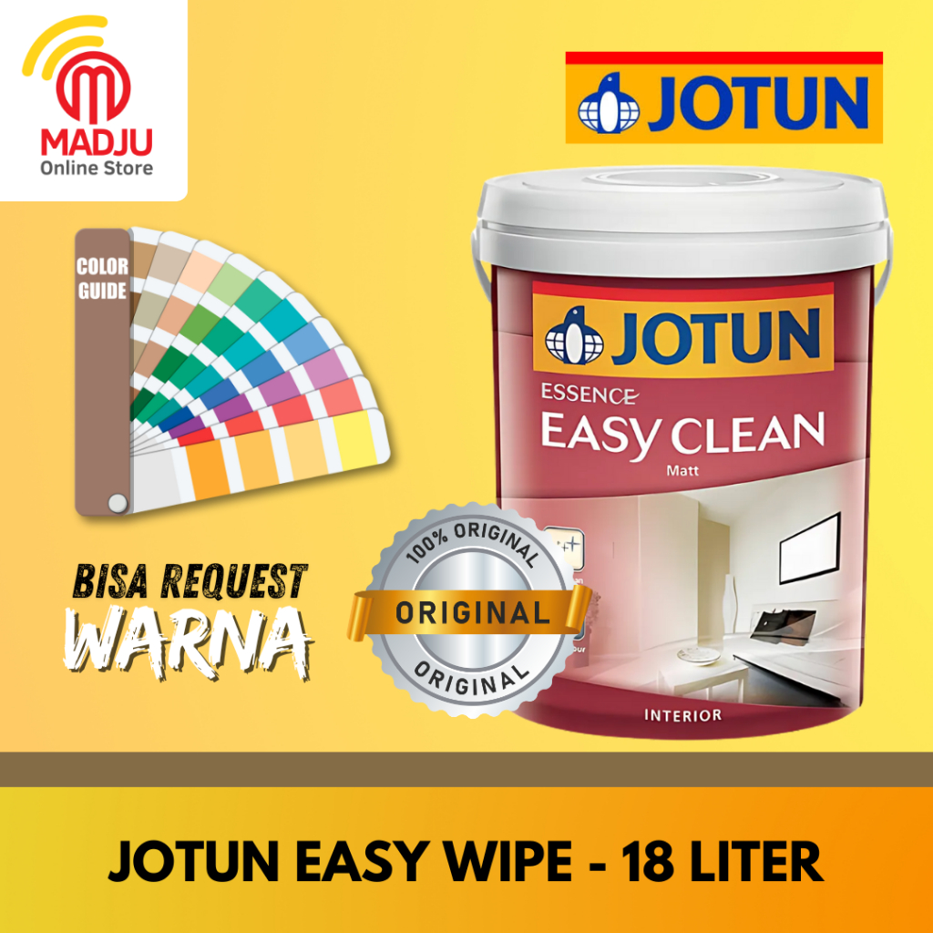 Jotun EASY WIPE Cat Tembok Interior 18 Liter (Warna By Request) Mudah di Lap atau di bersihkan