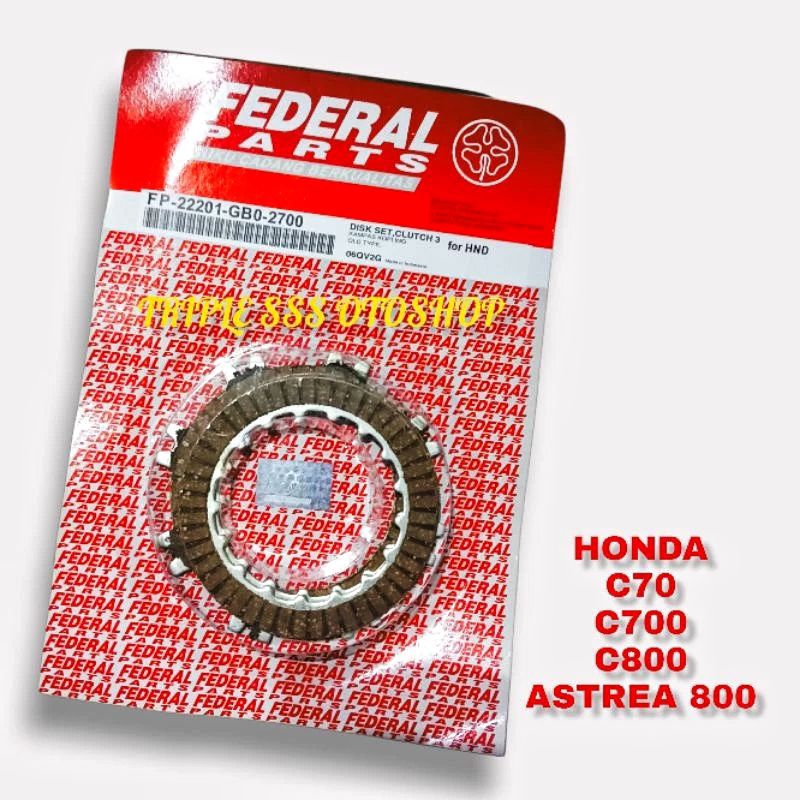 KAMPAS KOPLING FEDERAL PARTS HONDA C70 / C700 / C800 / ASTREA 800 / C70 K2 K3