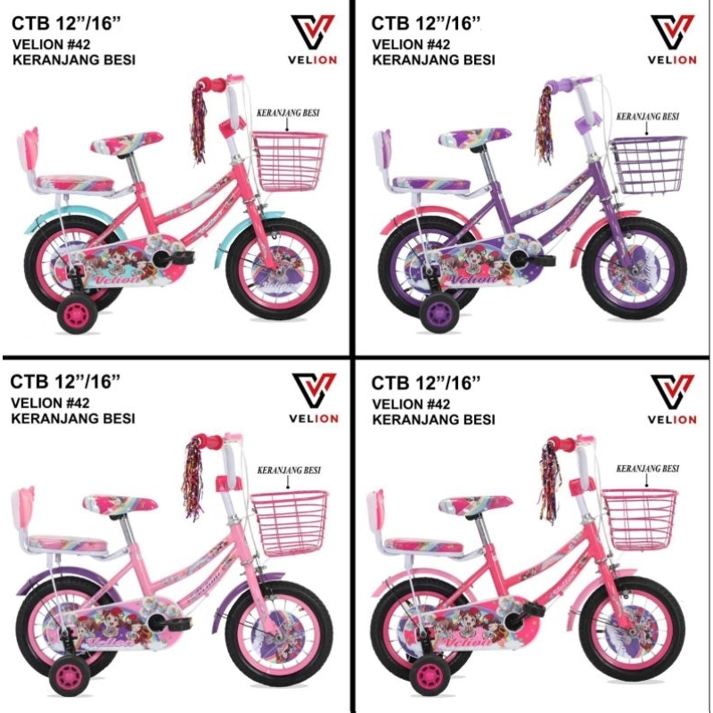 Sepeda mini 16 inch anak perempuan Velion