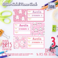 

stiker label nama waterproof anak murah sekolah sepatu buku SLNDZ