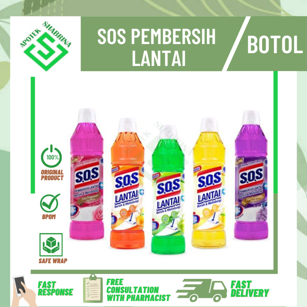 SOS PEMBERSIH LANTAI / BOTOL / 1 LITER / PCS