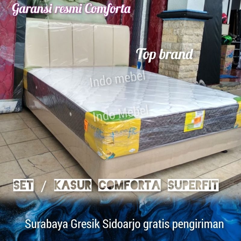 Set atau kasur ori Comforta Superfit Classic 120 160 180 x 200 spring bed divan sandaran