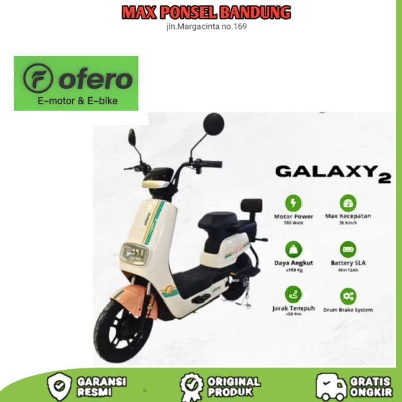 OFERO Galaxy 2 Lithium Sepeda Listrik Baterai Lithium Power 500W Sepeda Listrik Ofero