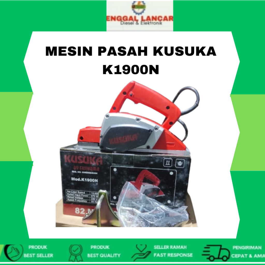 KUSUKA K1900N Mesin Serut Kayu Sugu Pasah Ketam Planer Listrik
