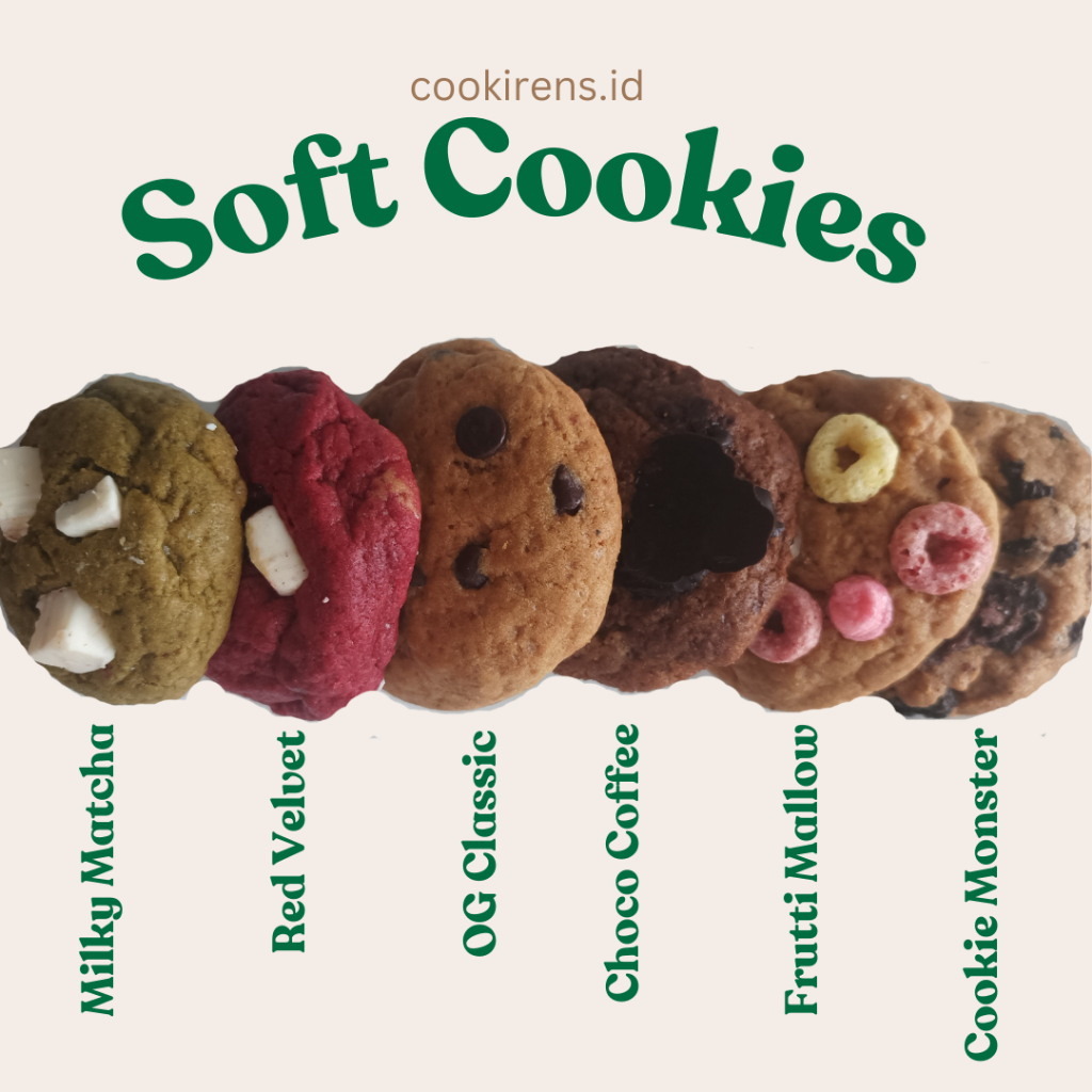 

[MIN ORDER 3 PCS] Freshly Baked Soft Cookies by Cookirens.id