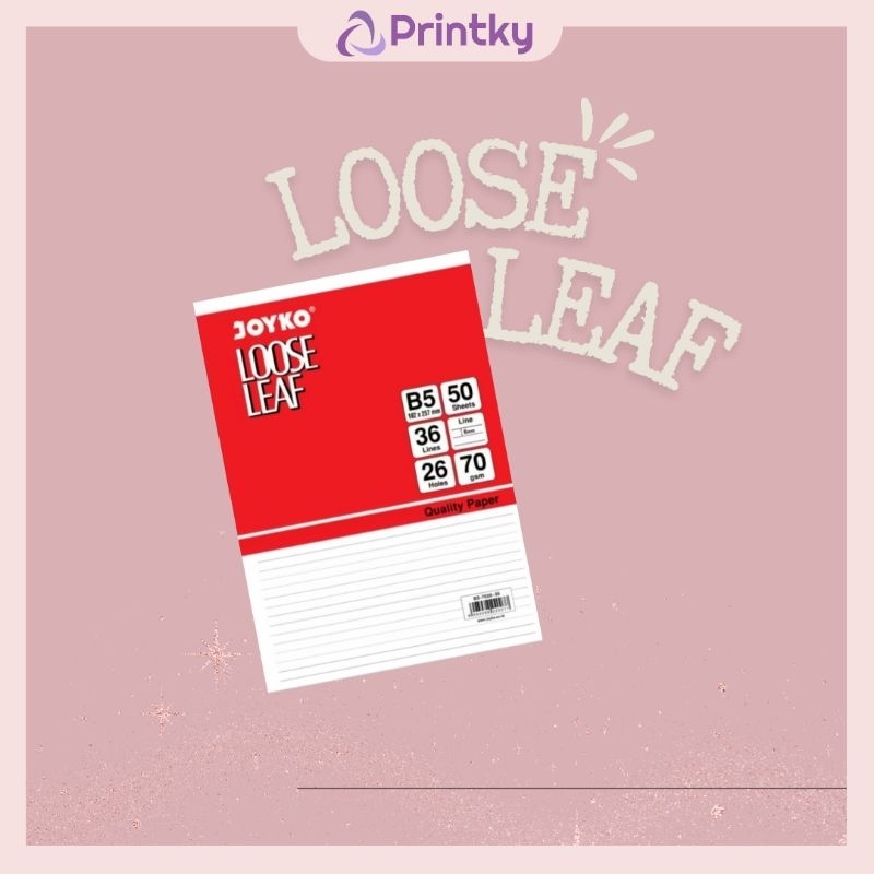 

Loose leaf B5 Joyko 50 Lembar (Isi ulang)