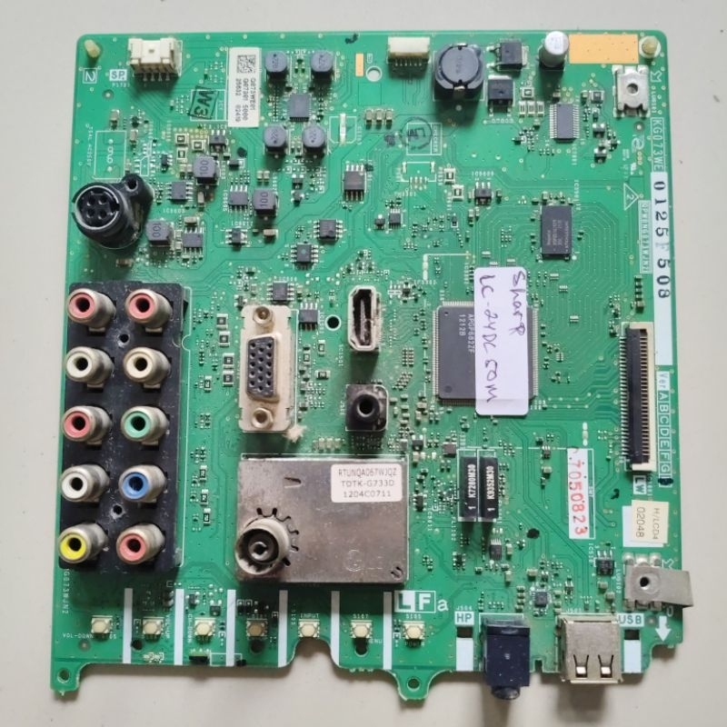 MB-MAINBOARD-MOTHERBOARD Mesin tv Sharp Aquos 24 Inch model LC-24DC50M tested normal siap rakit