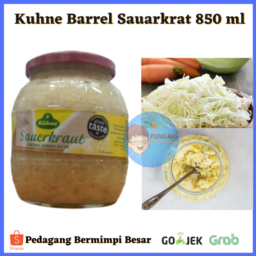 

Kuhne Barrel Saurkraut 850ml/ Asinan Kol Putih Barel/ KOL PUTIH