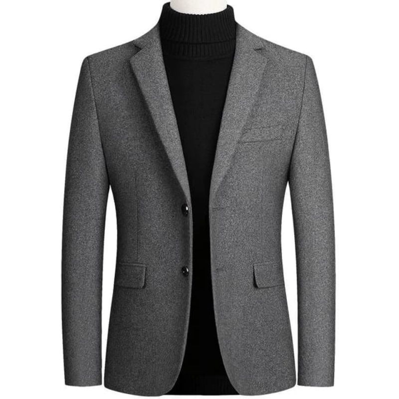 Best Sale Jas Pria Slimfit Bahan Wol -Jas Formal Bahan Material Setreach Wol Slimfit Body