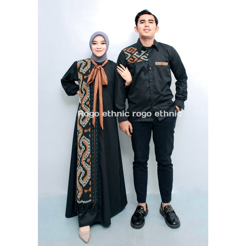 BAJU COUPLE PASANGAN - SET COUPLE TENUN - GAMIS KONDANGAN - BATIK COUPLE - BAJU TENUN COUPLE