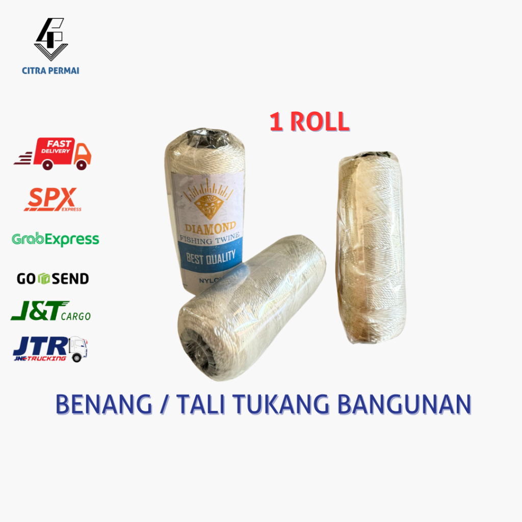 BENANG / TALI TUKANG BANGUNAN NYLON / BENANG BANGUNAN / BENANG TALI TUKANG BANGUNAN