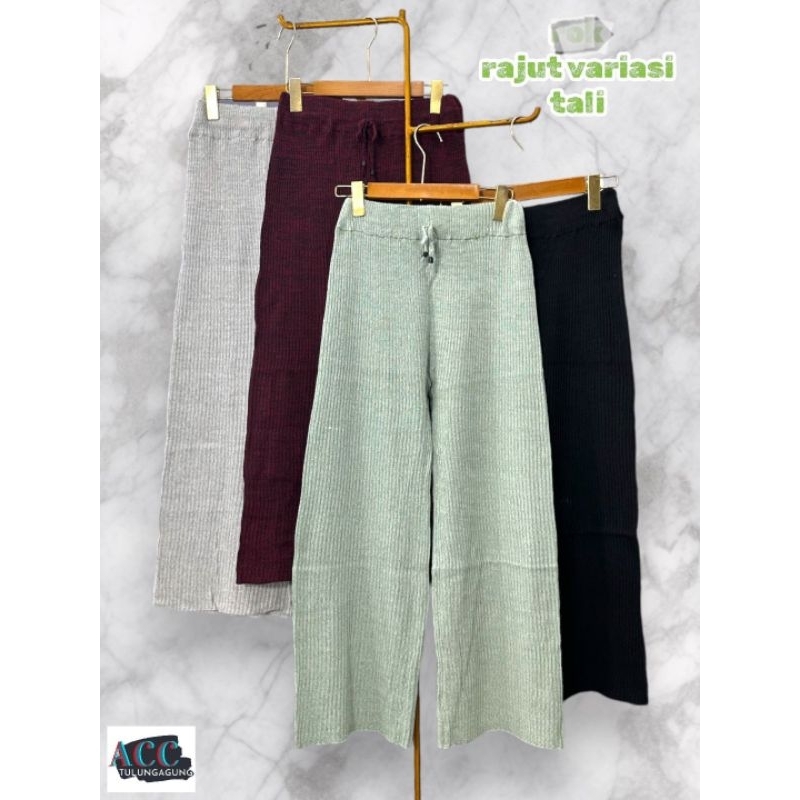 KULOT RAJUT KULOT PANJANG WANITA PINGGANG TALI KARET KULOT LIDI