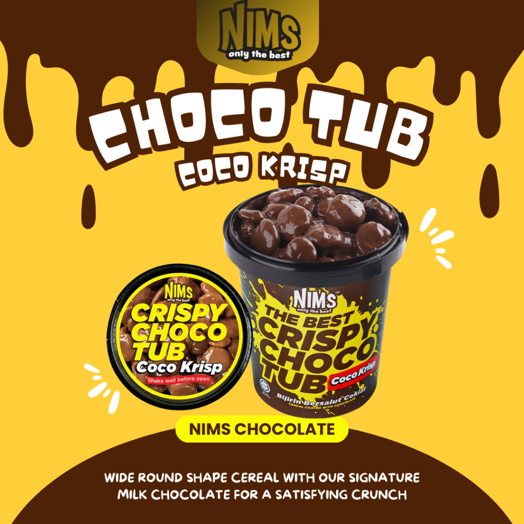 

Nims Choco Crispy Tube Coco Krisp Cokelat Cereal Chocolate