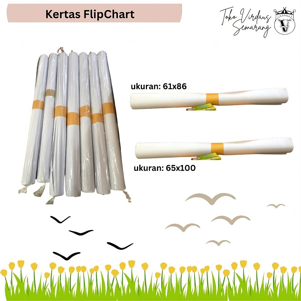 

Kertas Flipchart HVS 70gr - 1 paket isi 3 gulung (per-gulung = 15 lembar)