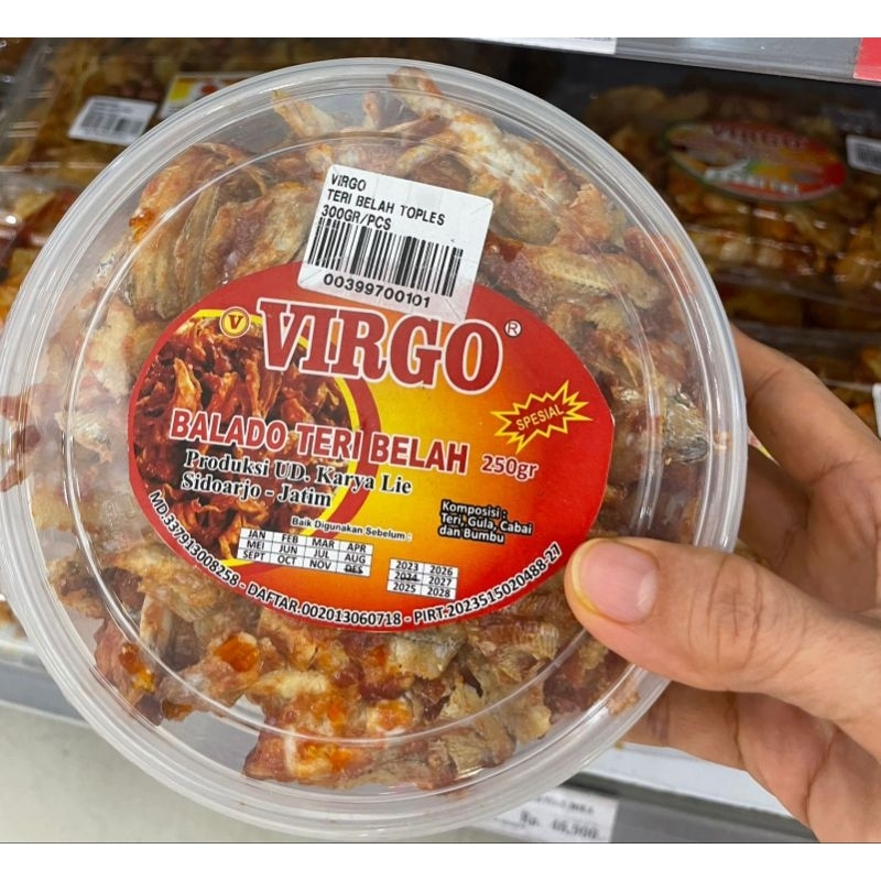 

virgo balado teri belah toples 250gr