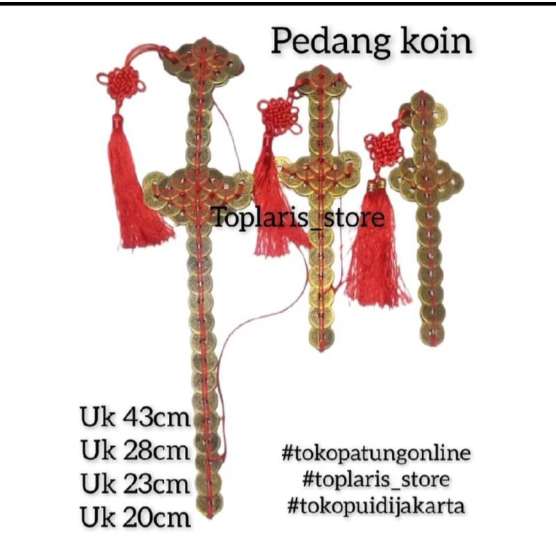 Pedang Koin Cina Fengshui Kecil 01