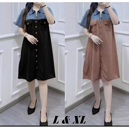 COD - DRESS CASUAL WANITA SCUBA / PAKAIAN WANITA / DRESS WANITA TERBARU