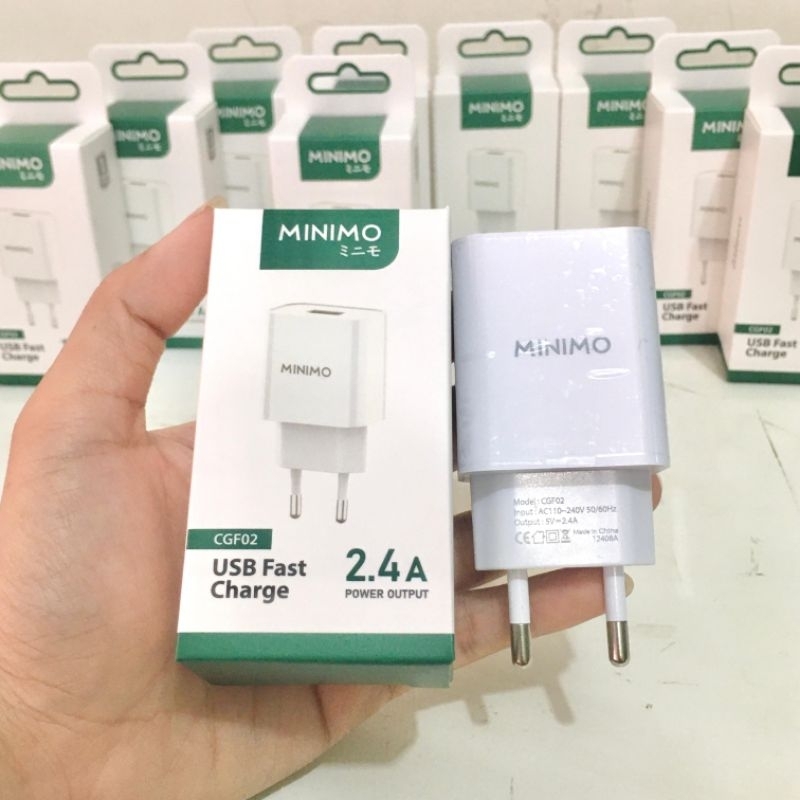 MINIMO CGF02 Batok Charger USB Fast Charger 2.4A