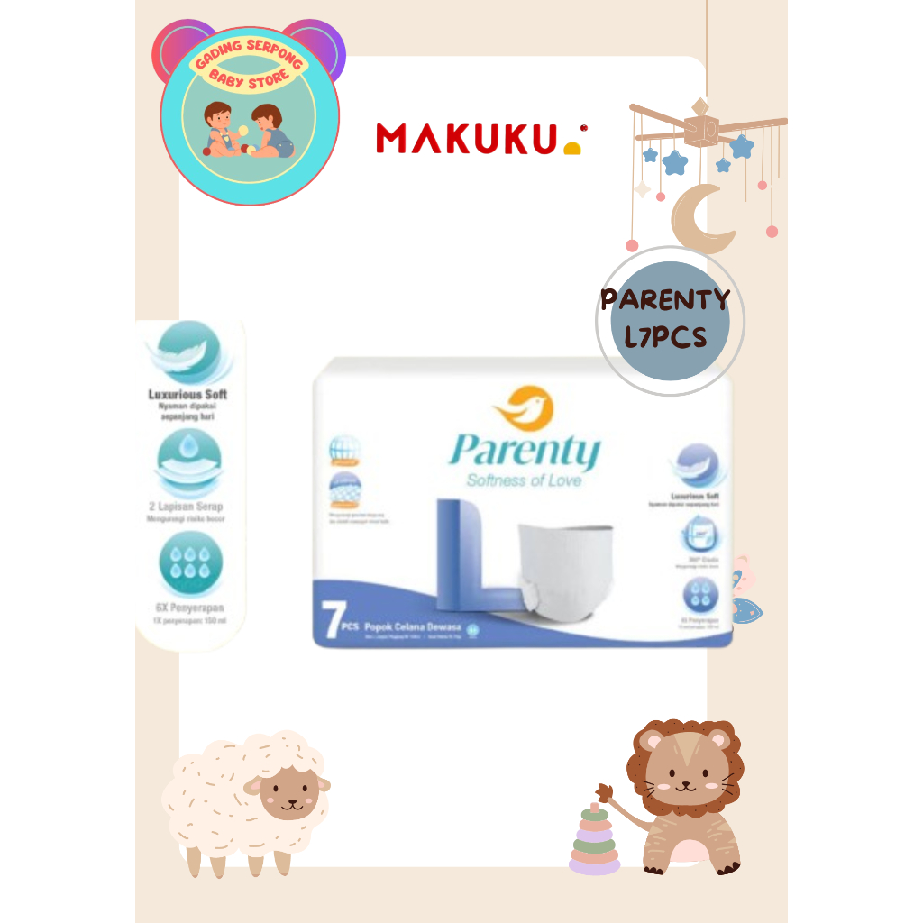 Parenty Popok Celana Dewasa L7  - Parenty Adult Pants Soft Diapers Size L