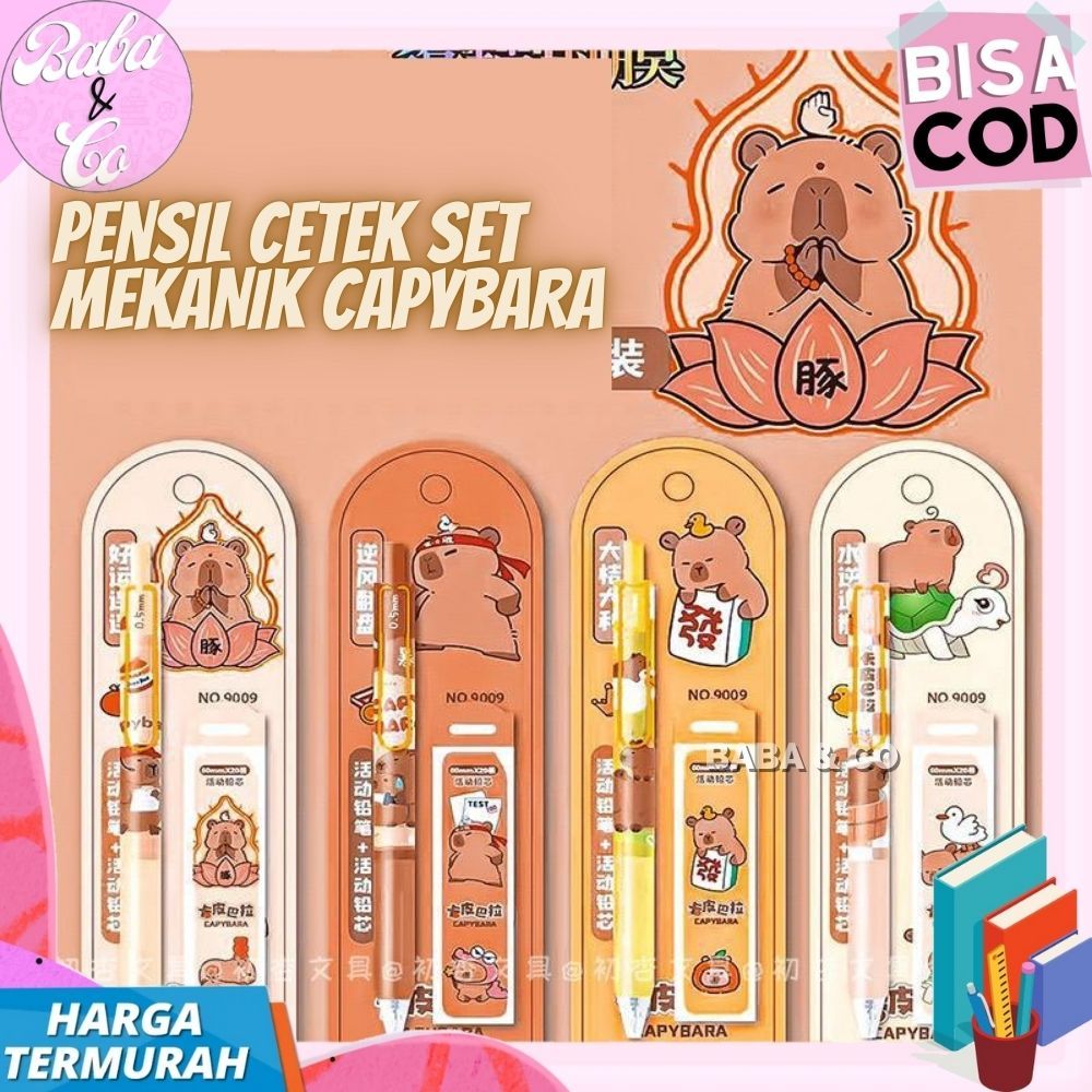 

PENSIL CETEK PLUS REFILL CAPYBARA PENSIL MEKANIK SET KAPIBARA LUCU UNIK MURAH PENSIL CETEK KAPIBARA REFILL PENSIL