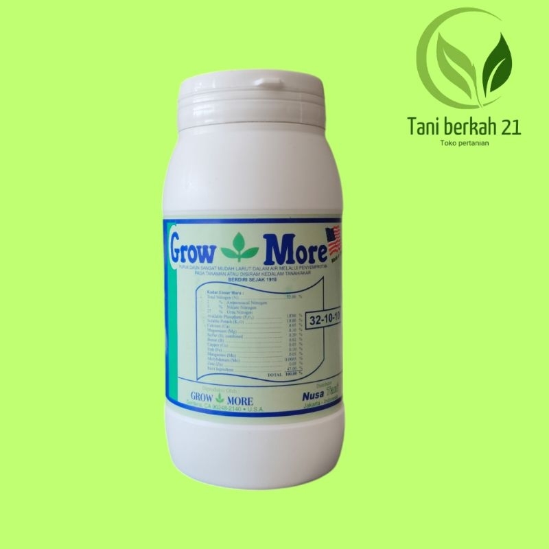 GROWMORE PUPUK DAUN 32-10-10 KEMASAN BOTOL 454GRAM BISA JUGA UNTUK BUAH DAN BUNGA
