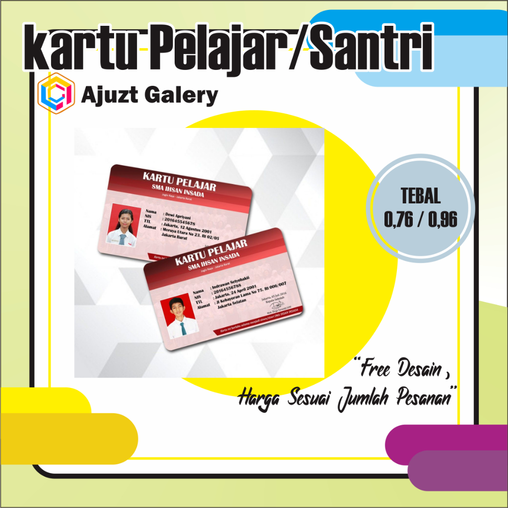 

kartu santri/kartu siswa