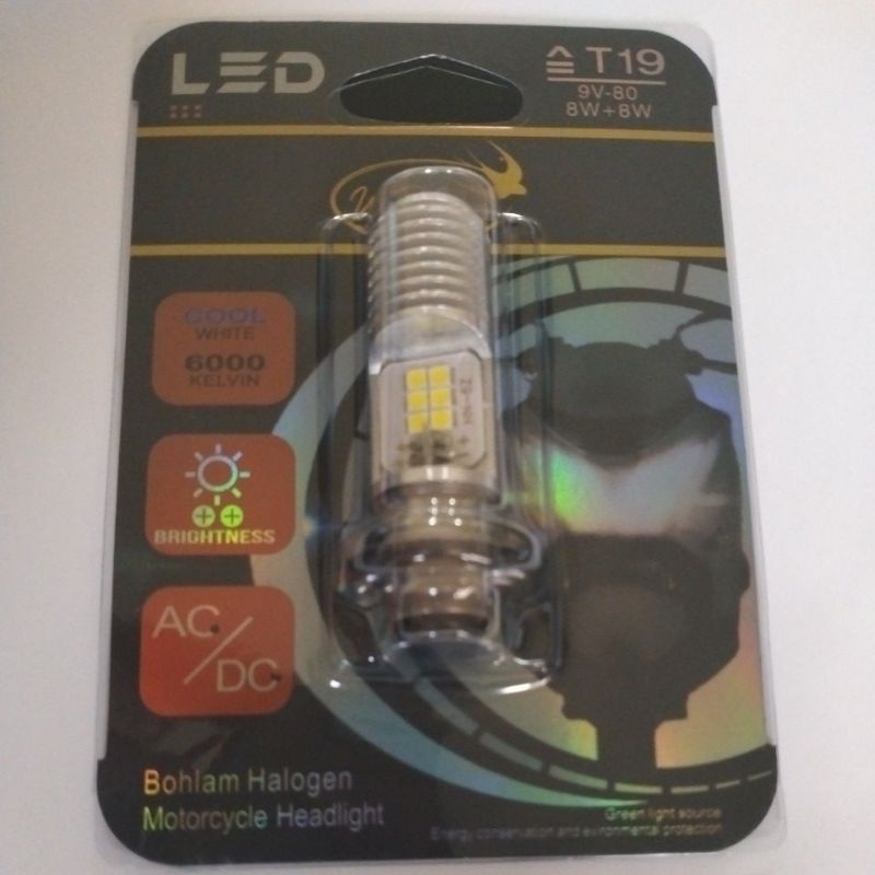 BOHLAM LED T19 9V-80 WDW LAMPU DEPAN LED GRAND REVO BEAT MIO JUPITER VEGAR SMASH
