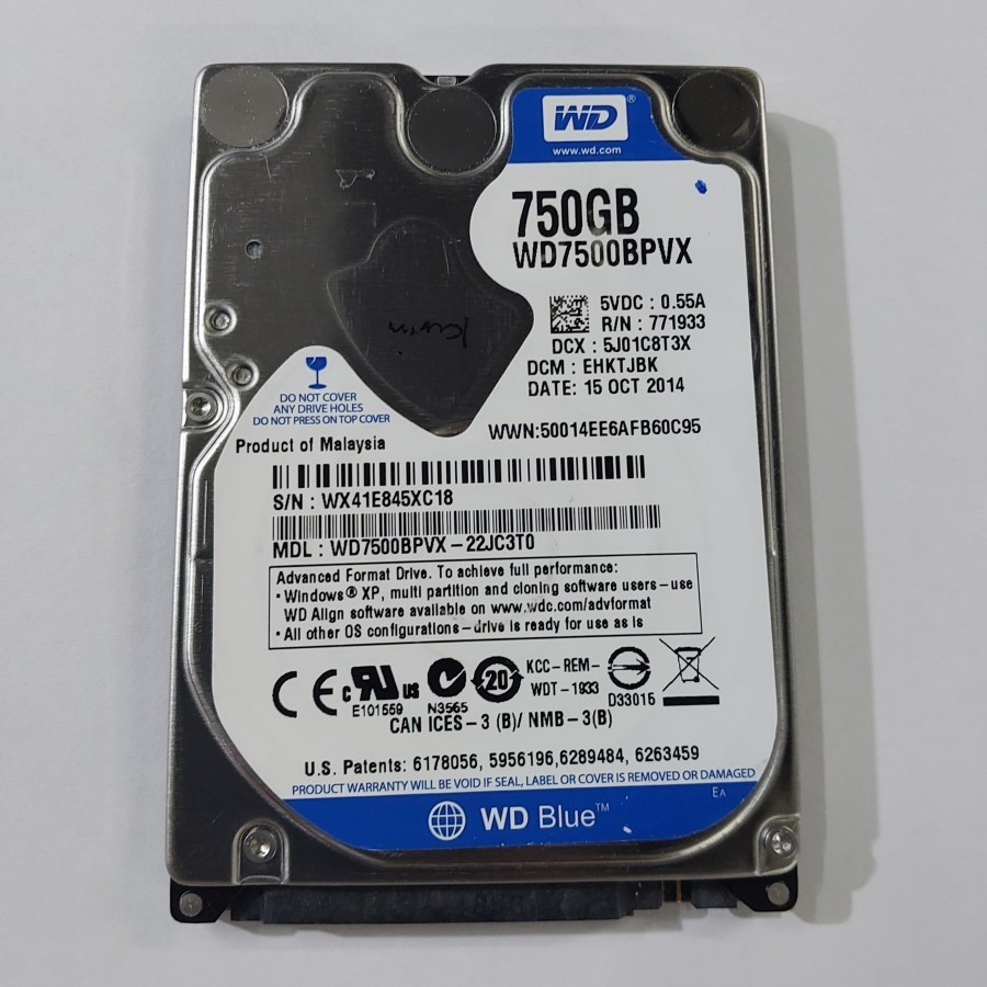Hardisk laptop 750GB 2.5inch sata murah hdd notebook hdd ps second original