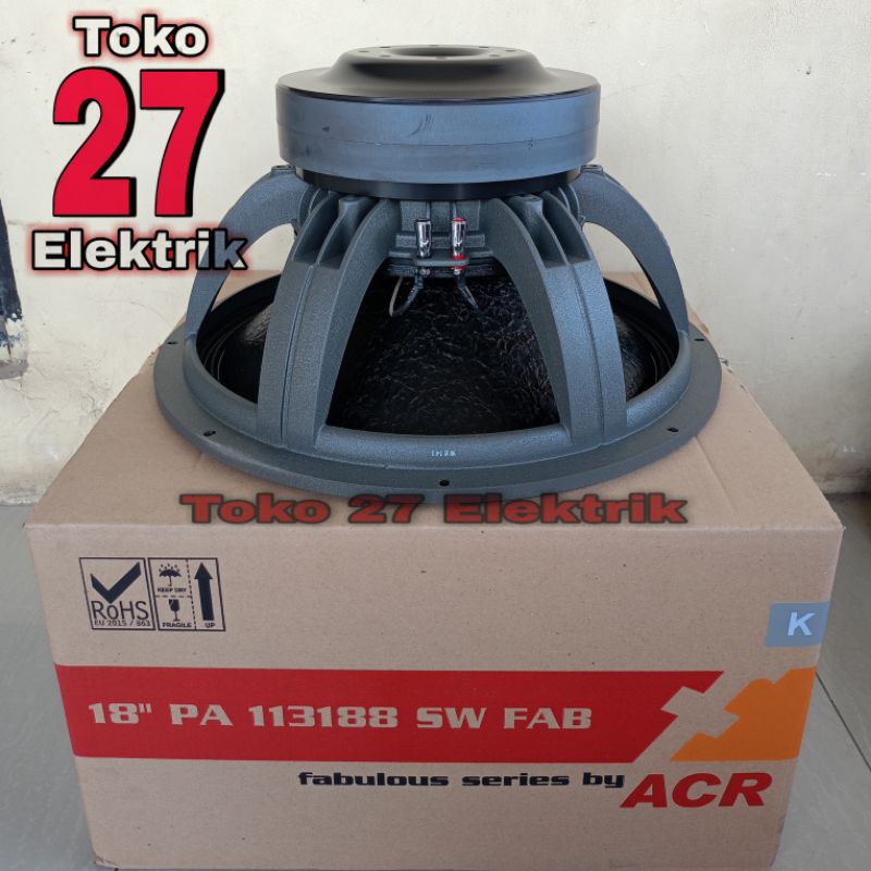 ( PACKING KAYU ) Speaker ACR Fabulous 18" PA 113188 SW Doubel Magnet